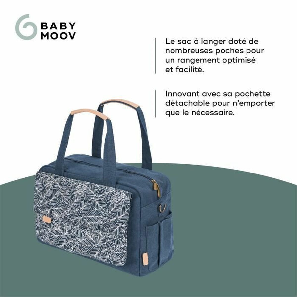 Bleieskiftebag Babymoov Palm Blå